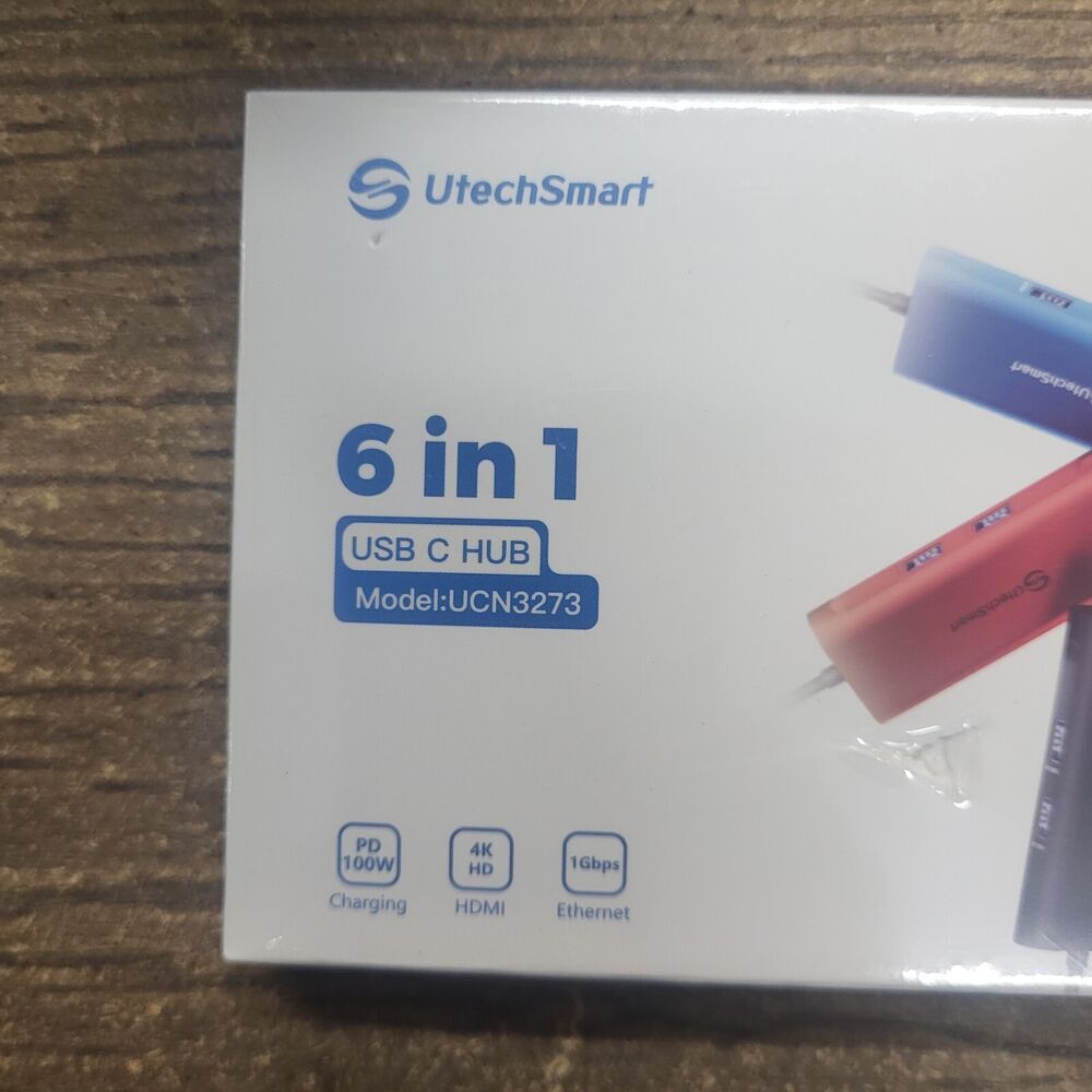 UtechSmart USB-C Hub 6-in-1 Dock UCN3273 - Enhanced Connectivity