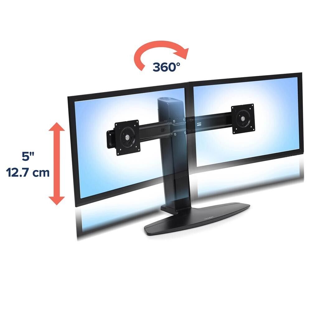 Ergotron Neo-Flex Dual Monitor Stand - Optimize Ergonomics for Dual Displays