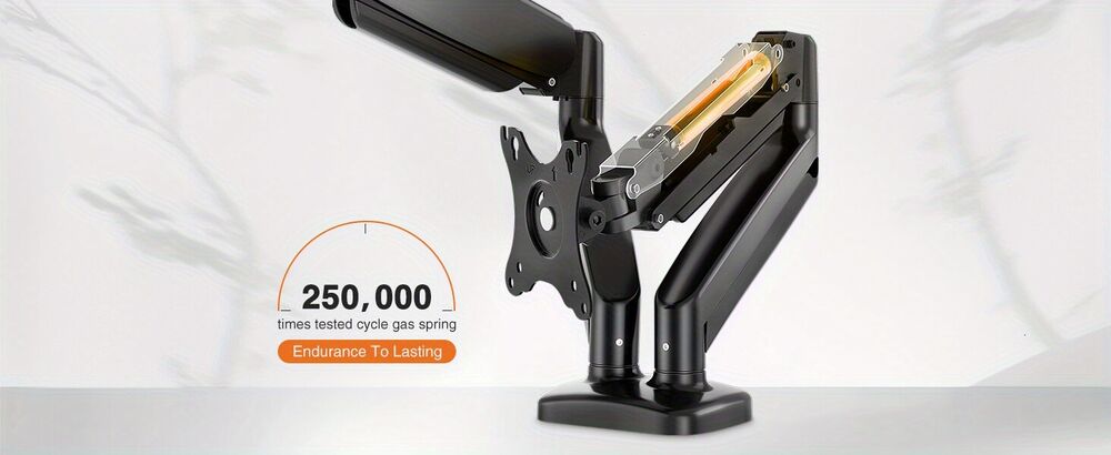 Ergonomic Dual Monitor Stand with 360° Swivel and C-Clamp Mount