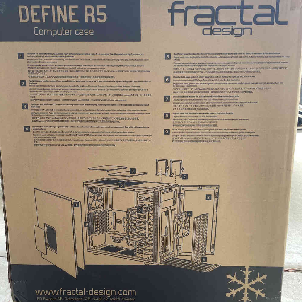 Fractal Design Define R5 Black Silent ATX Midtower Computer Case