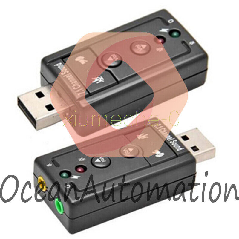 Enhanced Audio Experience - 1X Mini USB 2.0 7.1 Channel Sound Card Adapter
