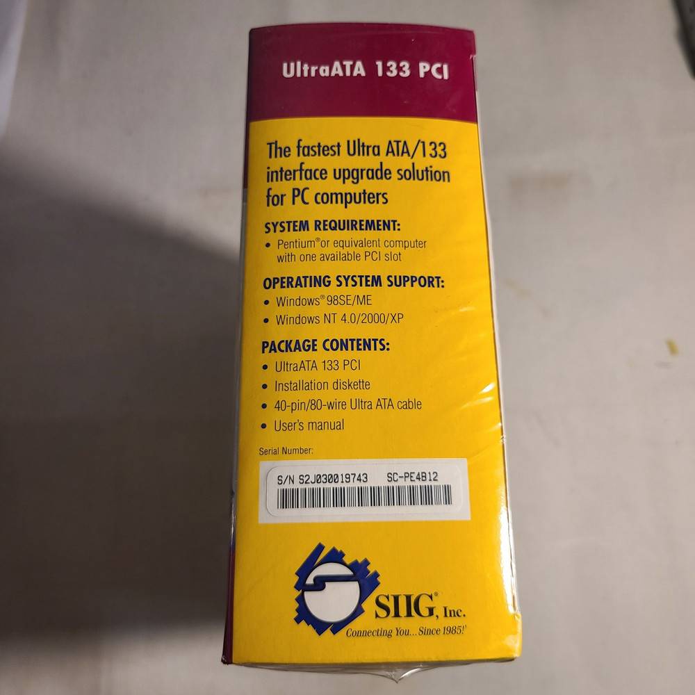 Enhanced Data Transfer with SIIG UltraATA 133 PCI ATA Controller
