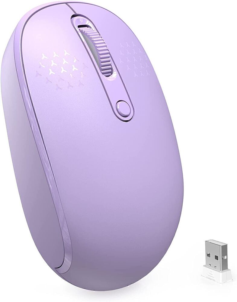 Whisper-Quiet 2.4GHz Wireless Mouse with USB Receiver