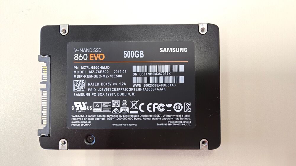 Samsung 860 EVO 500GB SATA SSD - Enhanced Storage for Speed and Reliability