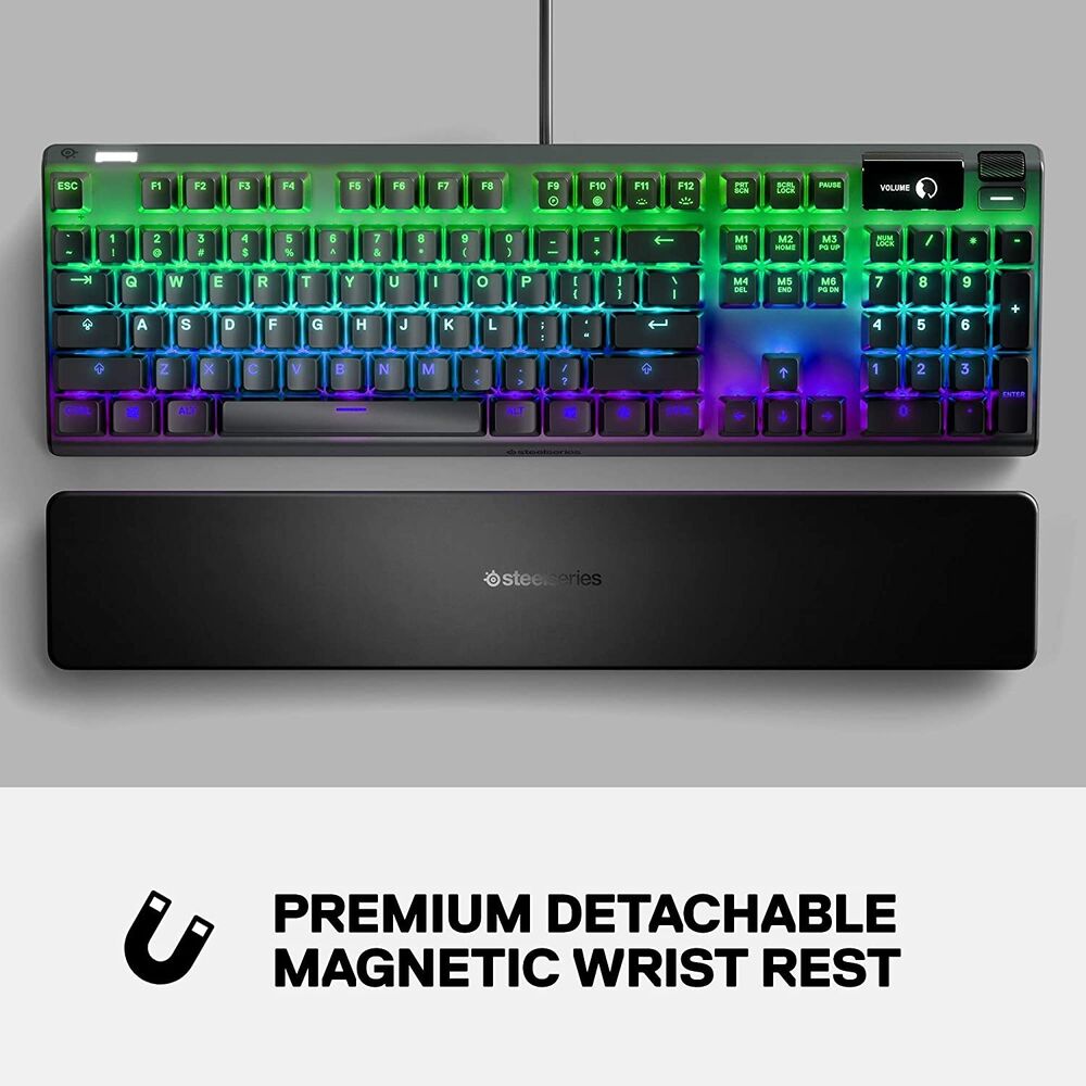 Renewed SteelSeries Apex Pro Gaming Keyboard with OLED Smart Display