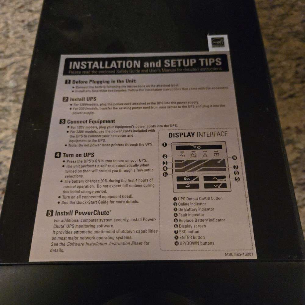 APC Smart-UPS SMT1500 8 Outlet UPS - No Battery, Surge Protection