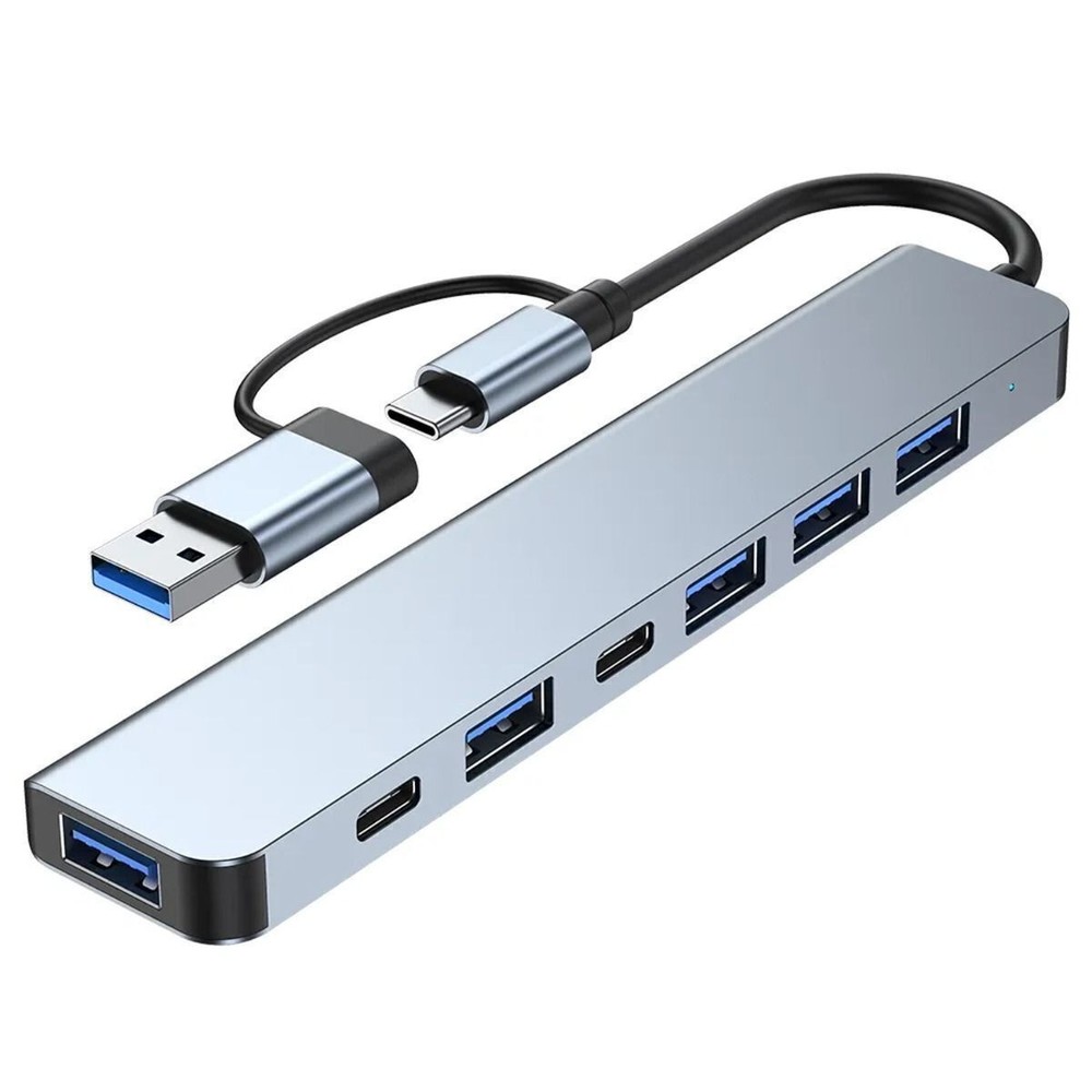 7-in-1 USB-C Hub Adapter Dock with Enhanced Connectivity