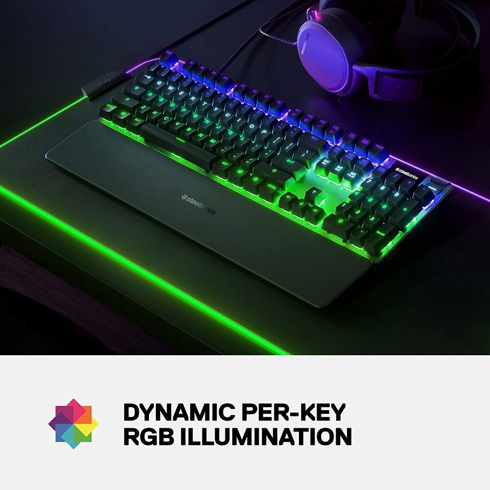 Renewed SteelSeries Apex Pro Gaming Keyboard with OLED Smart Display