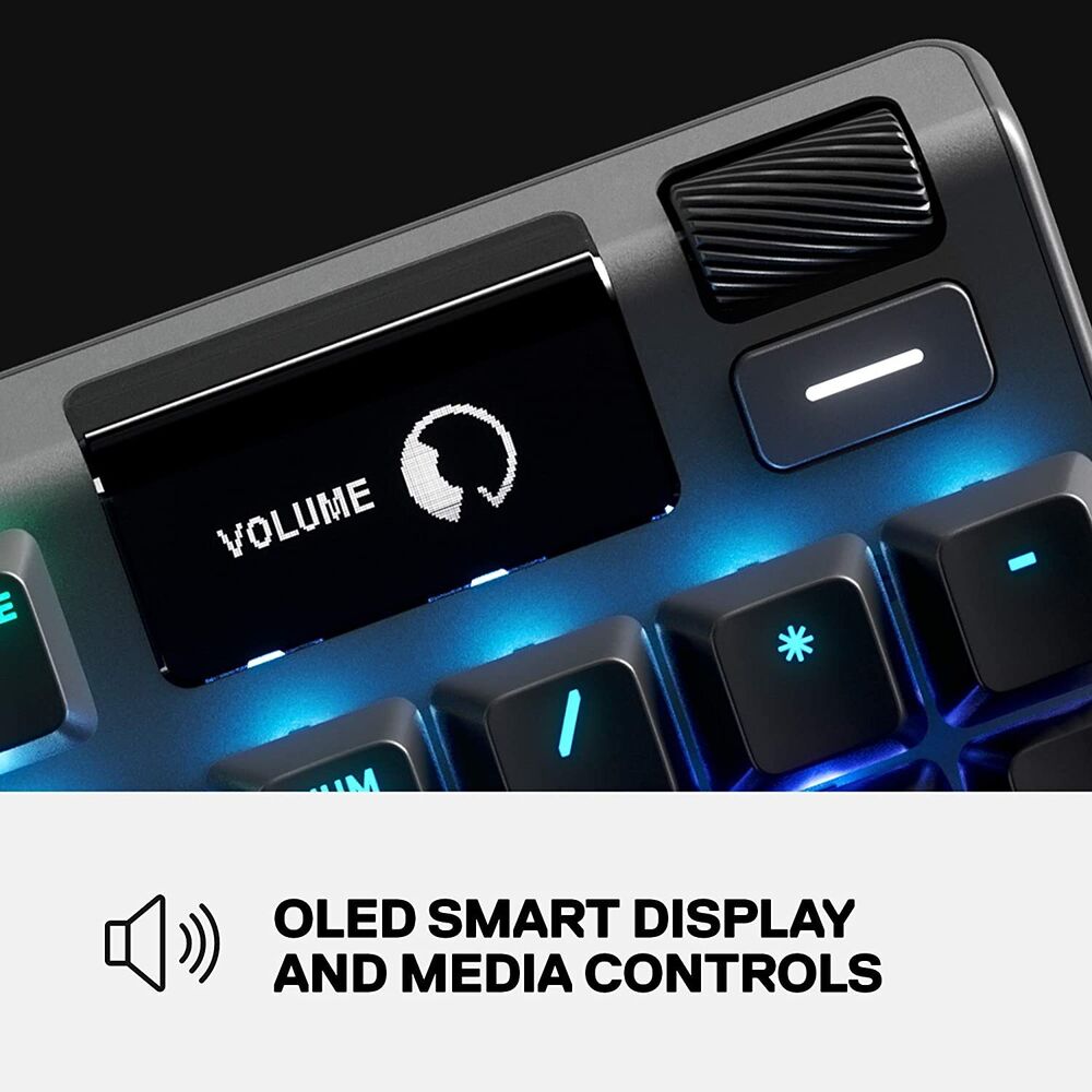 Renewed SteelSeries Apex Pro Gaming Keyboard with OLED Smart Display