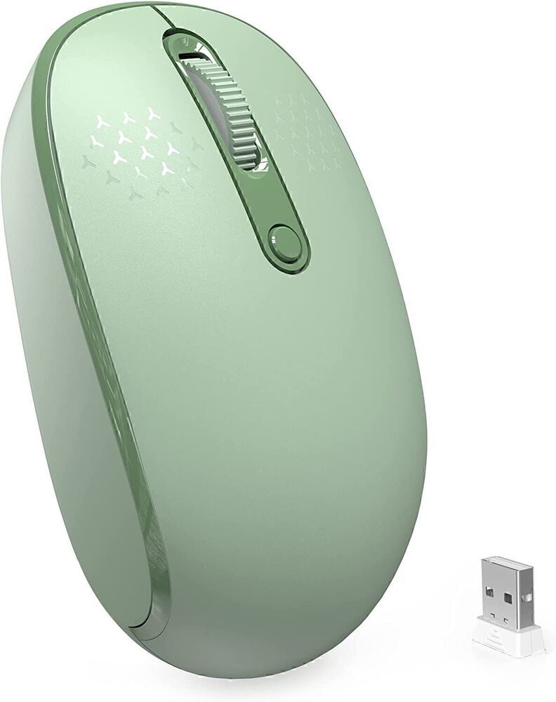 Whisper-Quiet 2.4GHz Wireless Mouse with USB Receiver