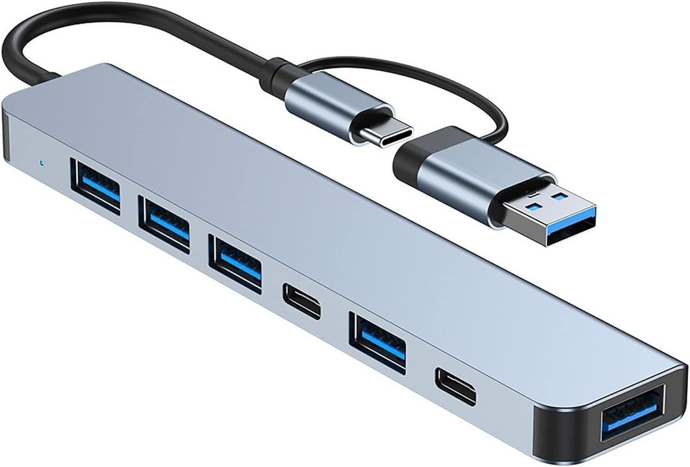7-in-1 USB-C Hub Adapter Dock with Enhanced Connectivity