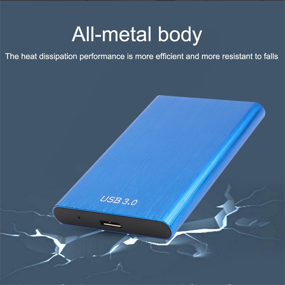 High-Speed USB 3.0 Portable External Hard Drive - 1TB/2TB/4TB
