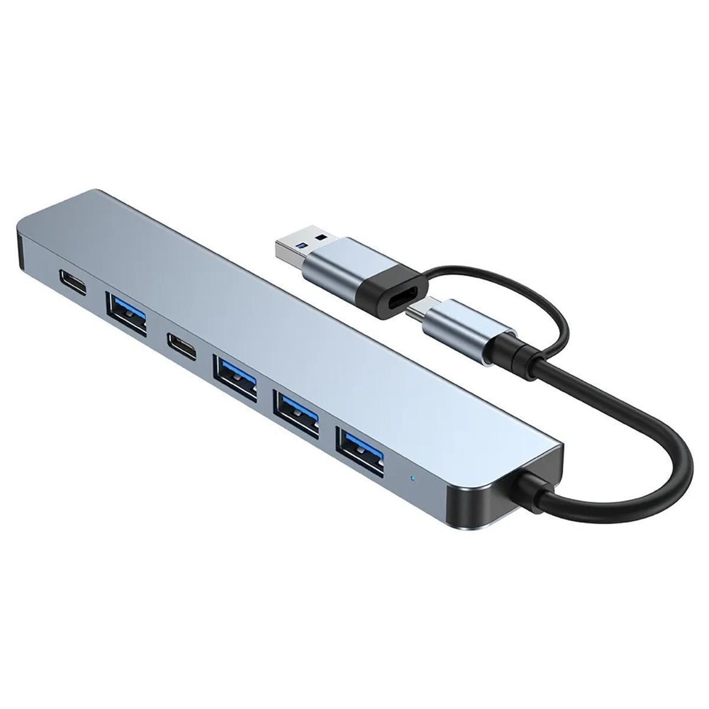 7-in-1 USB-C Hub Adapter Dock with Enhanced Connectivity