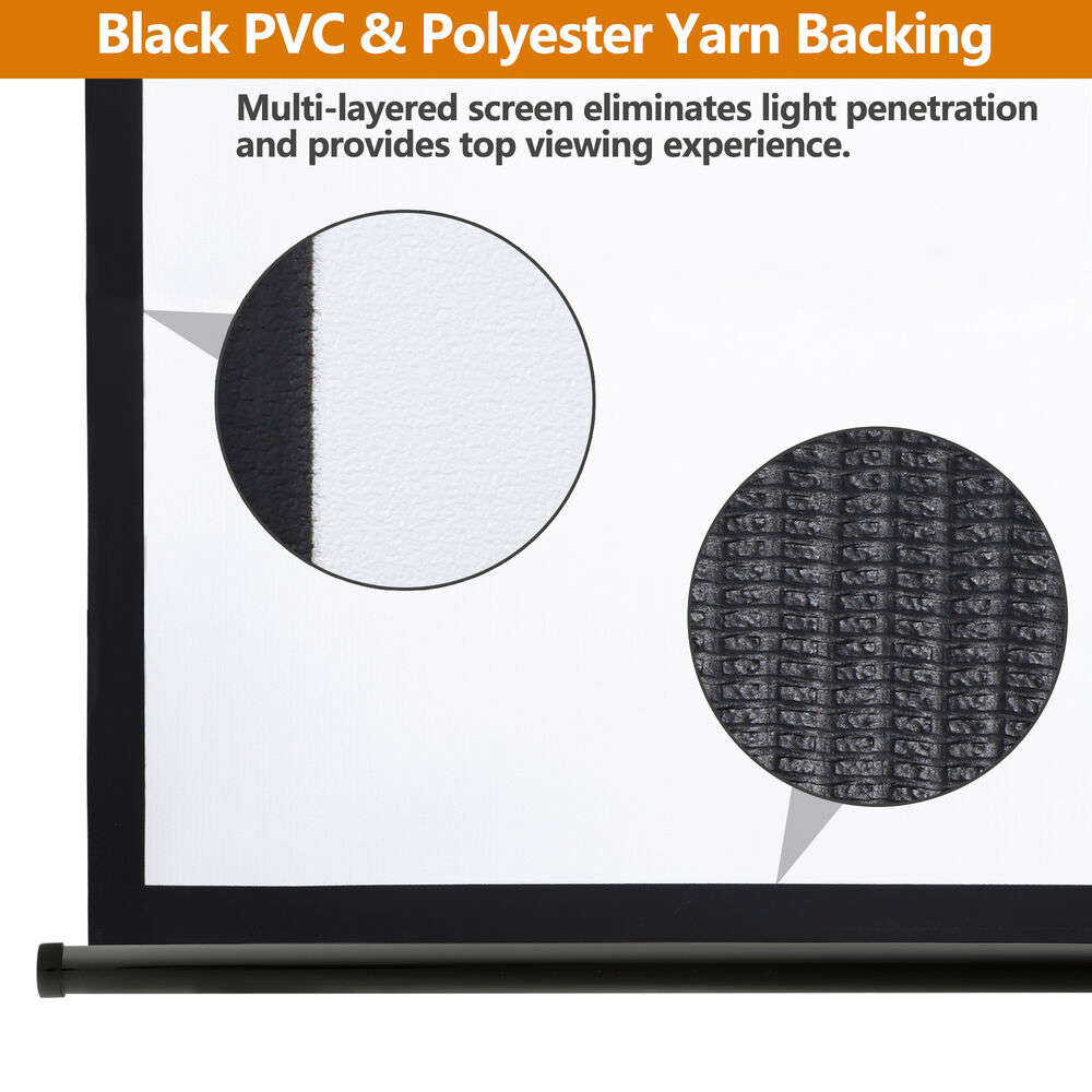 Black Foldable 16:10 HD Projection Screen