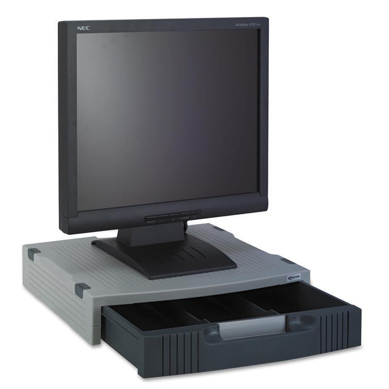 Adjustable Monitor Stand with Storage Drawer and Nonskid Feet
