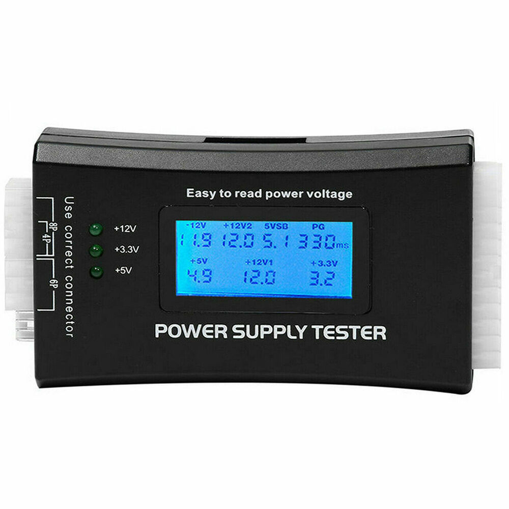 20+4 Pin LCD Power Supply Tester for PC Components