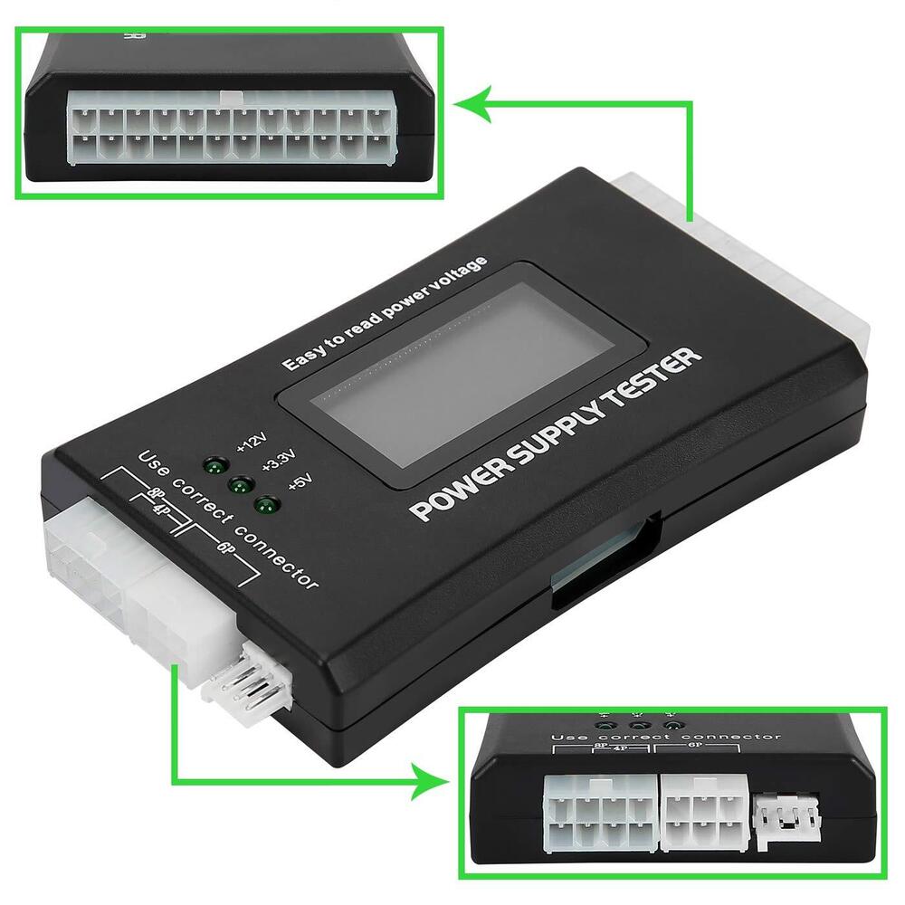 20+4 Pin LCD Power Supply Tester for PC Components