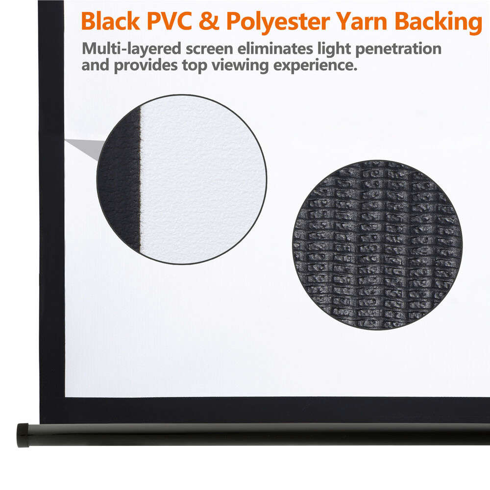 Black Foldable 16:10 HD Projection Screen