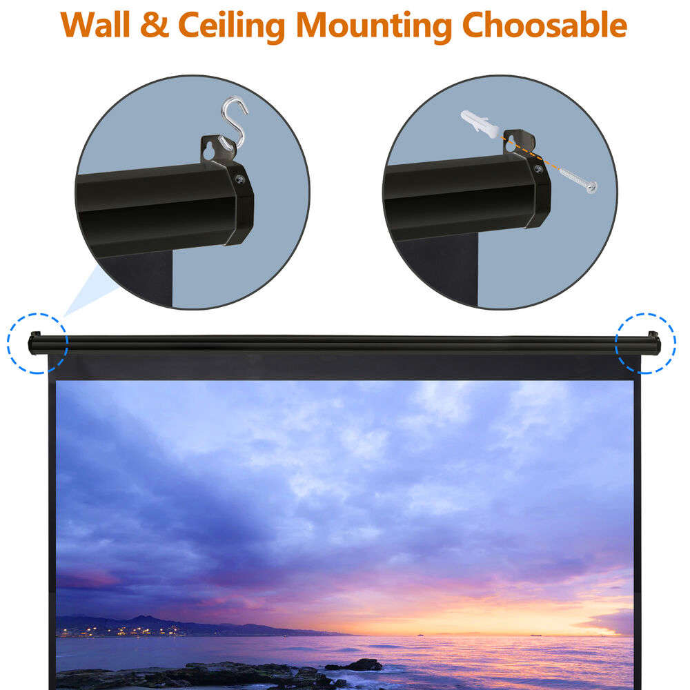 Black Foldable 16:10 HD Projection Screen