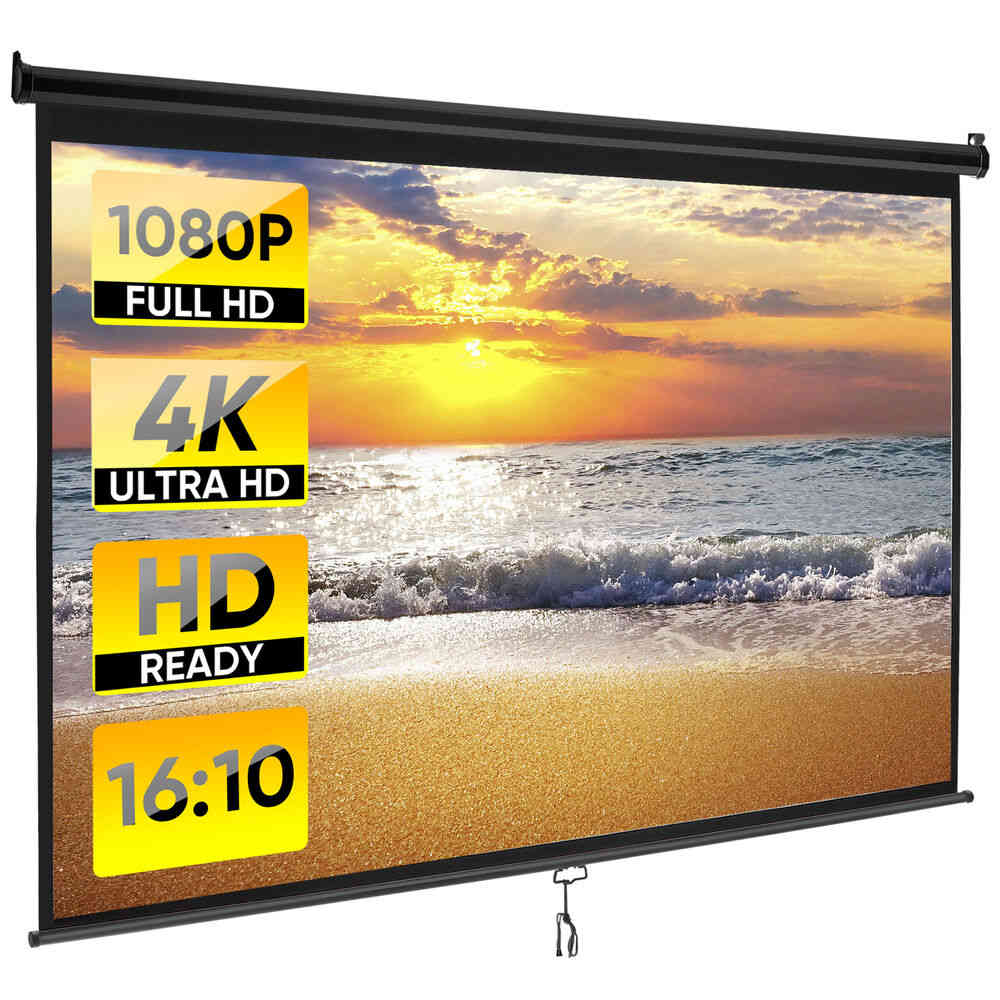 Black Foldable 16:10 HD Projection Screen