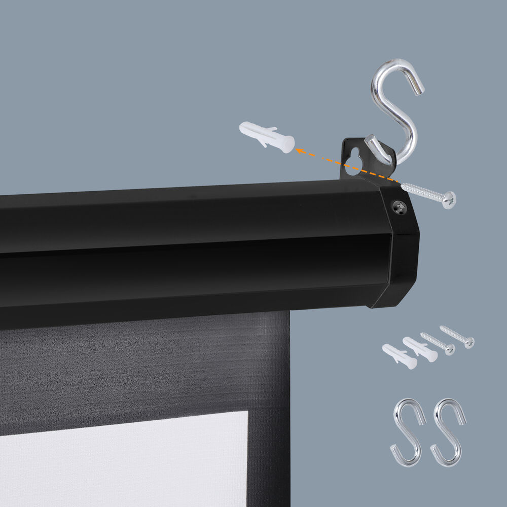Black Foldable 16:10 HD Projection Screen