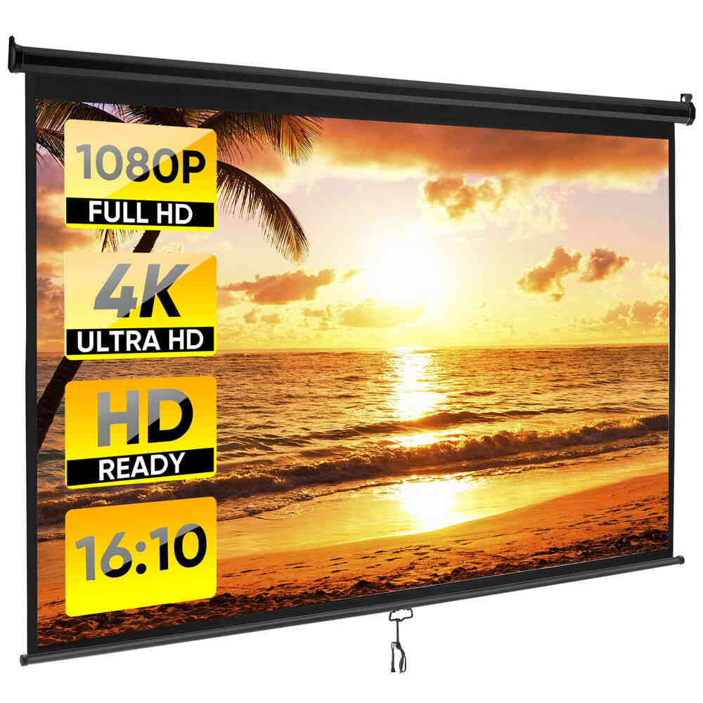 Black Foldable 16:10 HD Projection Screen
