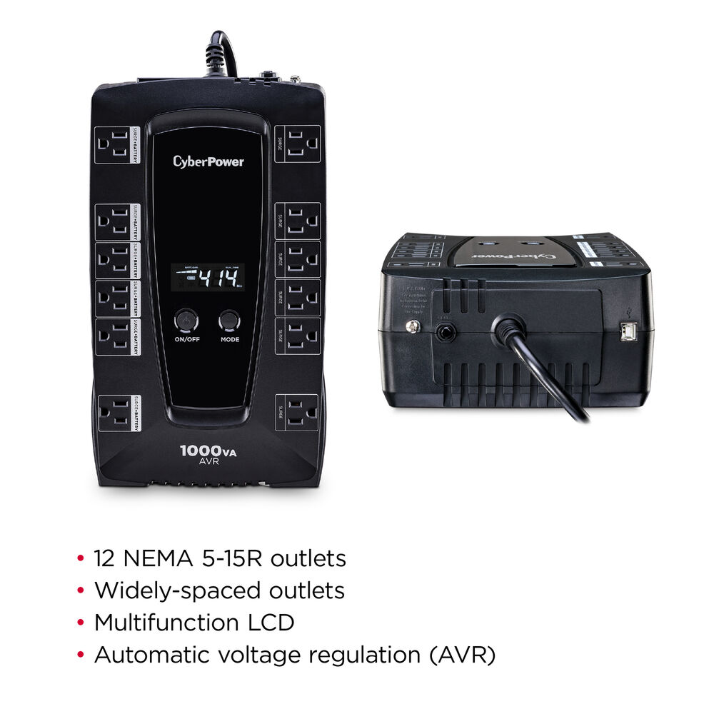 Certified Refurbished CyberPower LE1000DG-R 1000VA LCD UPS