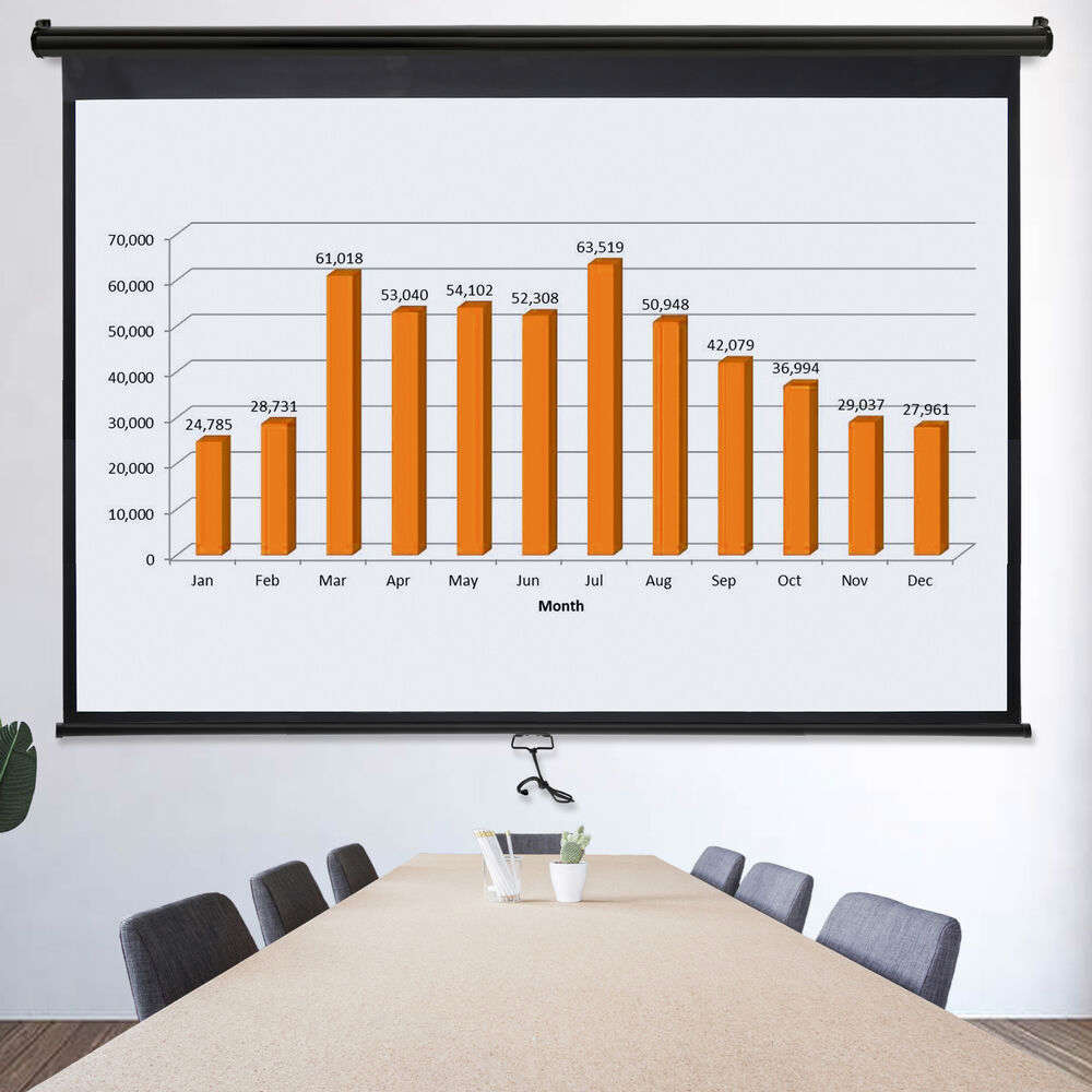 Black Foldable 16:10 HD Projection Screen
