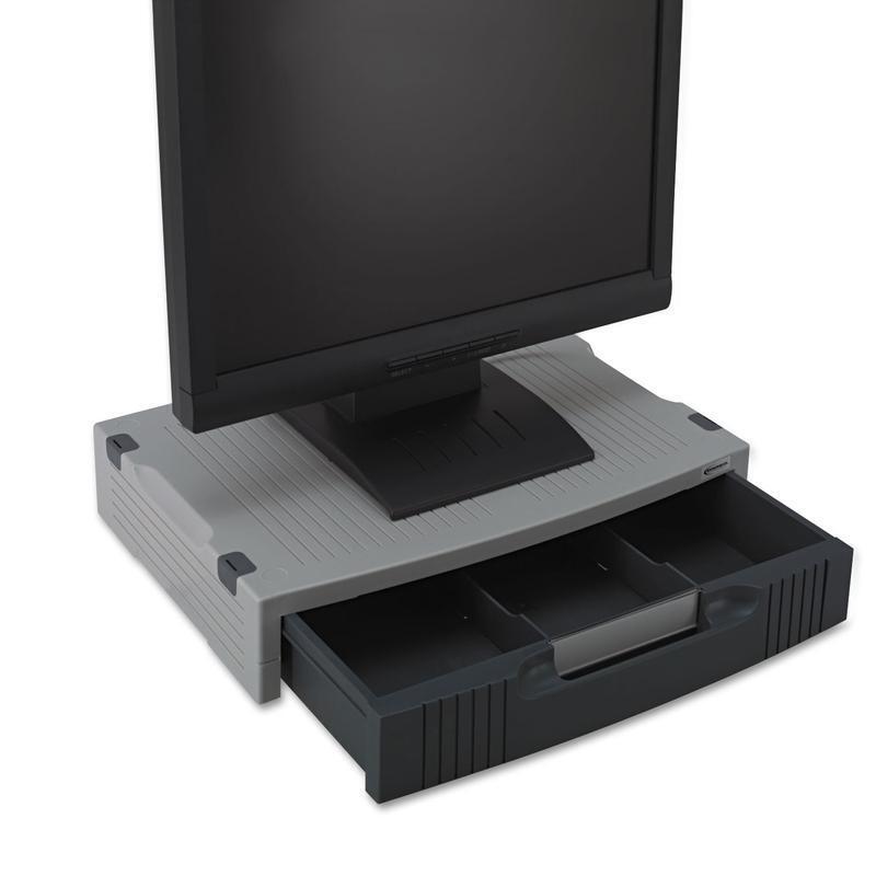 Adjustable Monitor Stand with Storage Drawer and Nonskid Feet