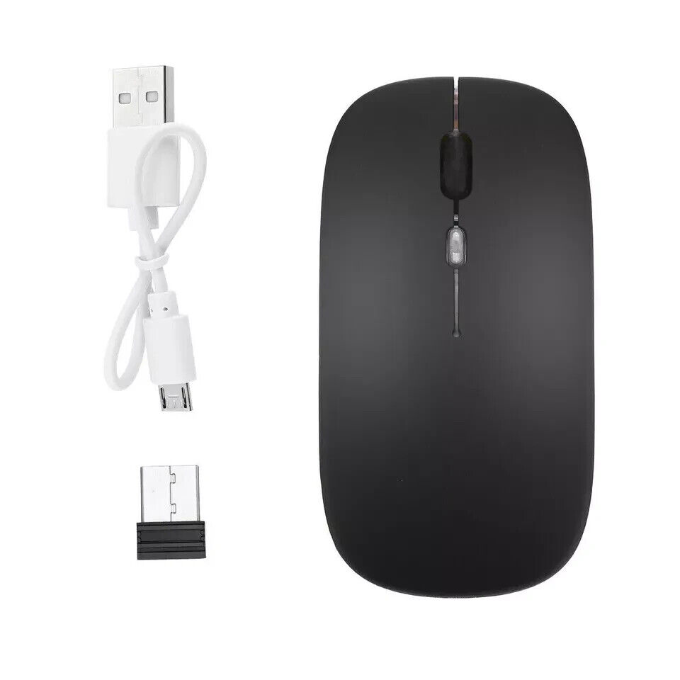 2.4GHz Wireless Optical Mouse with USB Rechargeable and RGB for PC and Laptop