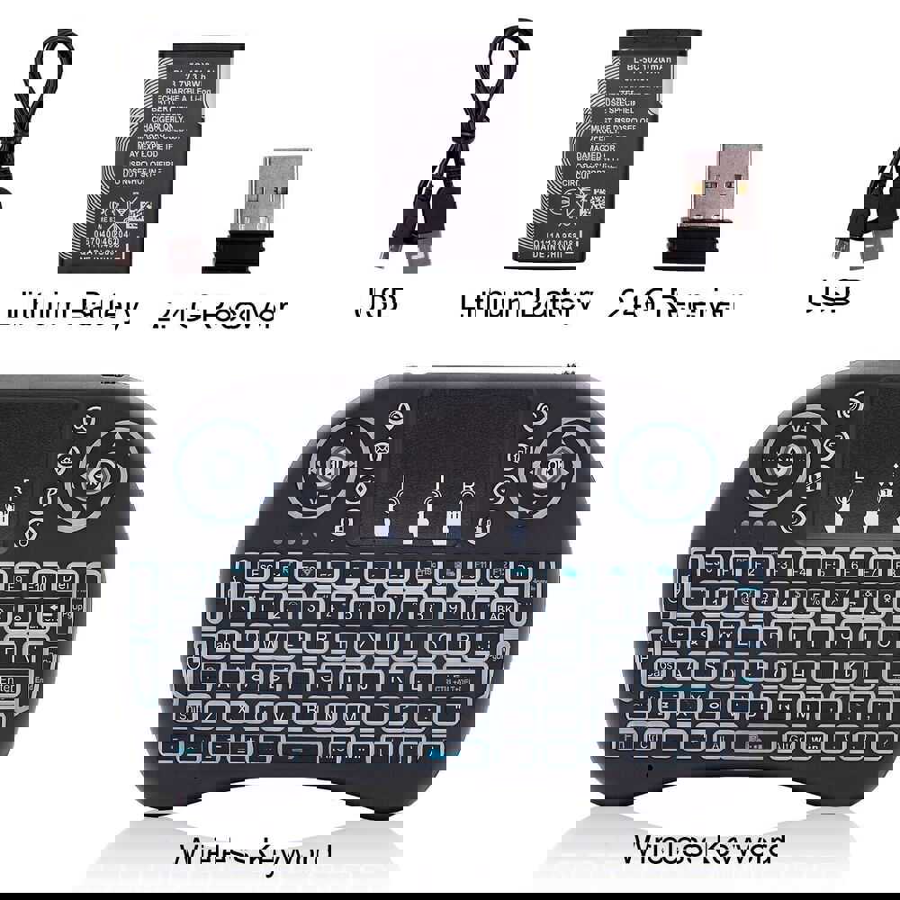 US Mini i8 2.4G Wireless Keyboard with Touchpad