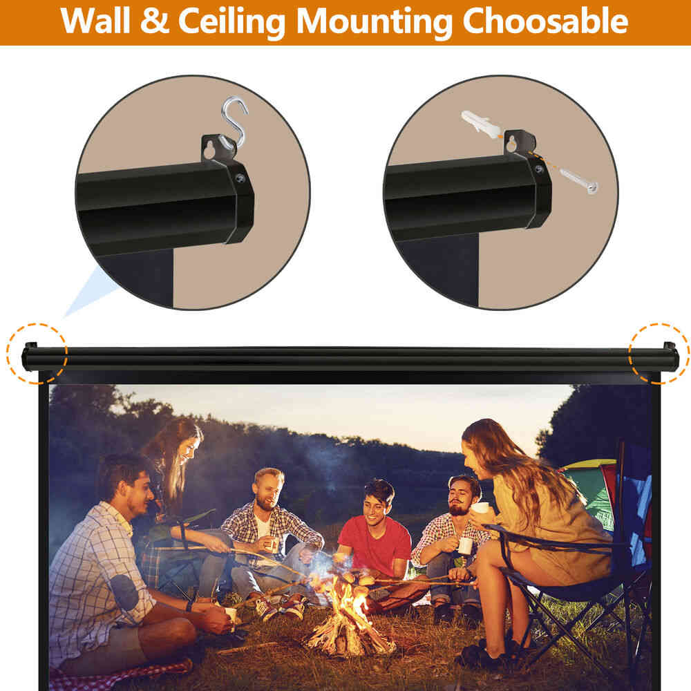 Black Foldable 16:10 HD Projection Screen