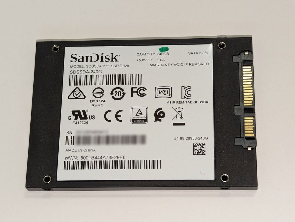 SanDisk 240GB SSD Plus SATA 2.5 Inch Internal SSD