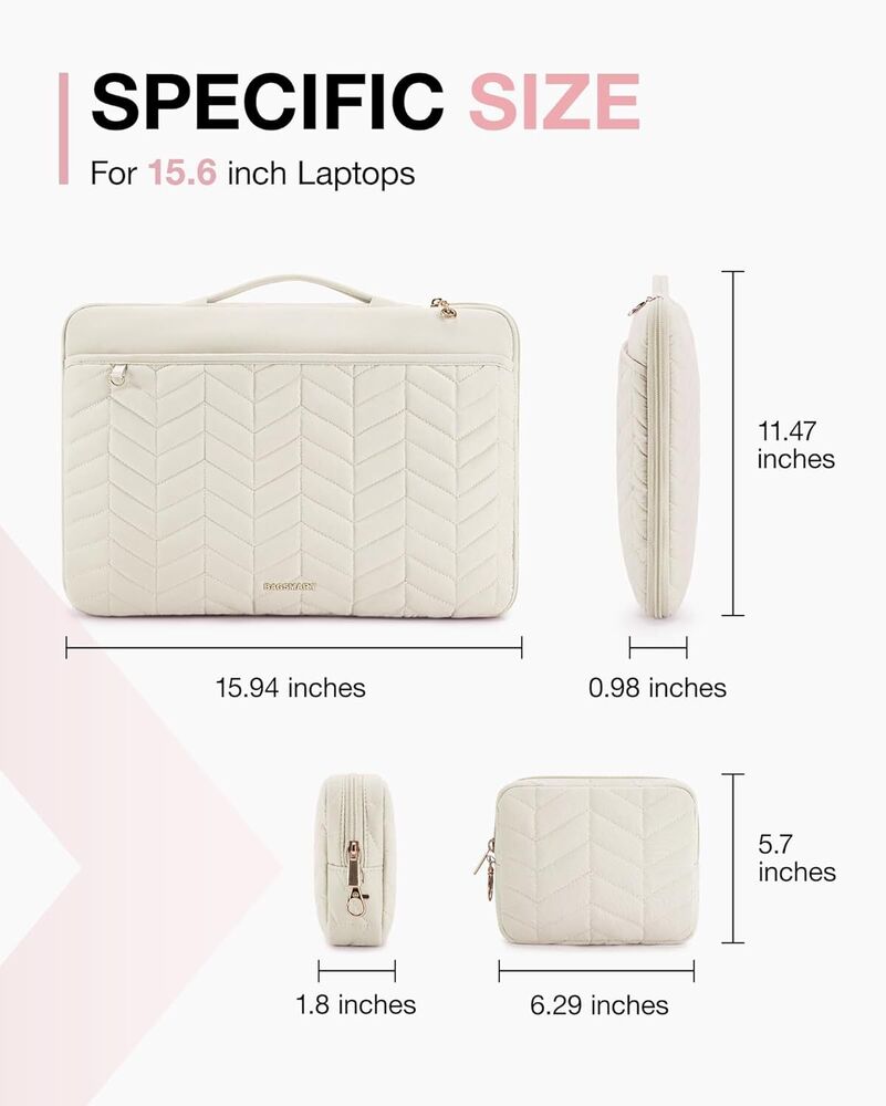 15-16 Inch Puffy Padded Laptop Sleeve with Handle