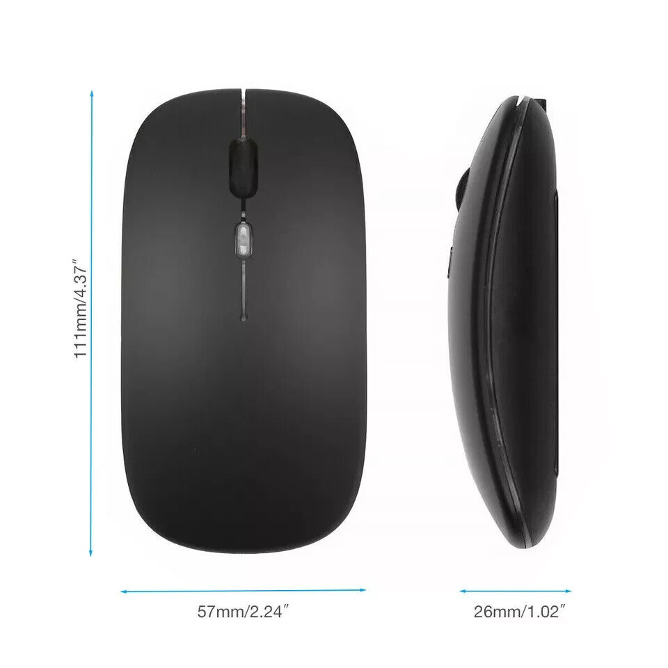 2.4GHz Wireless Optical Mouse with USB Rechargeable and RGB for PC and Laptop