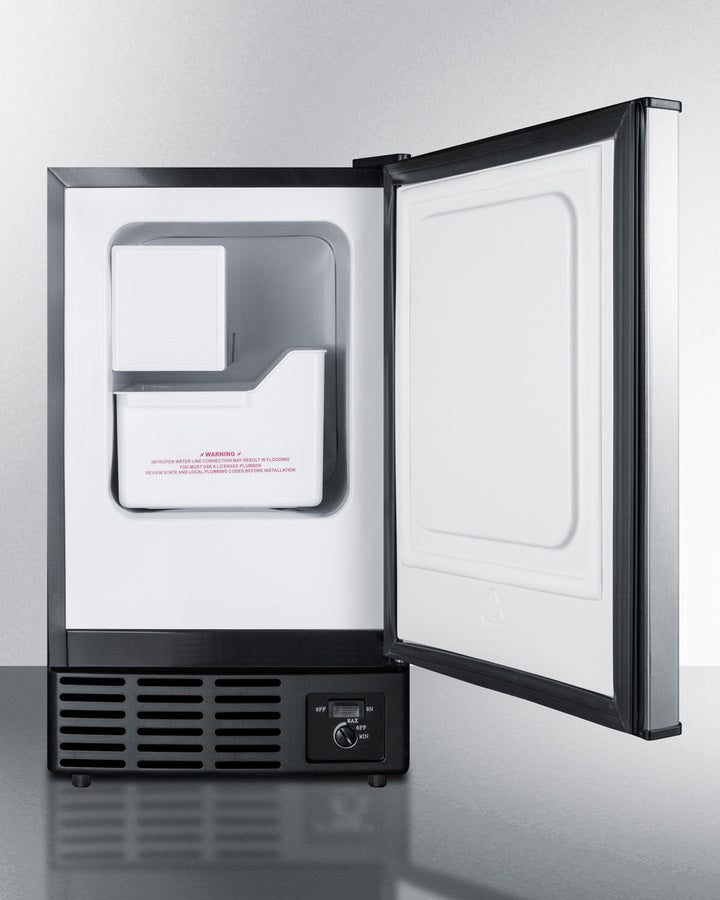Summit BIM25 - 15" Drain-Free Ice Maker, 12 lbs. Daily Capacity